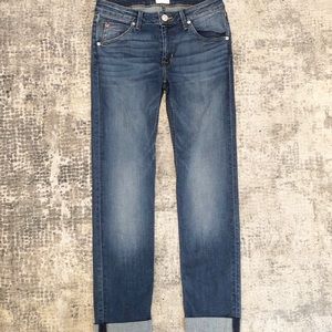 Hudson: Bacara Cropped Straight Cuffed Jean